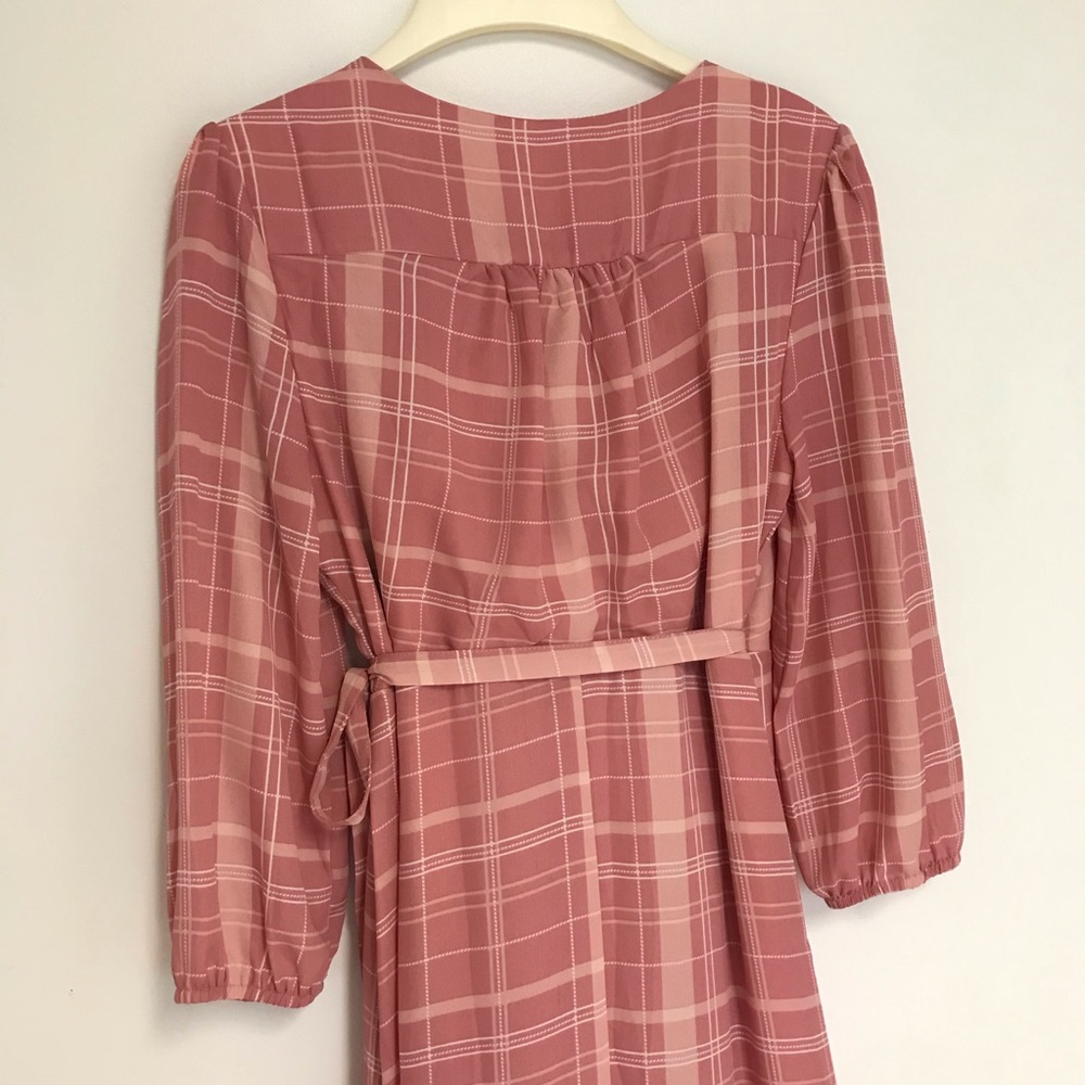 NWT Leticia Plaid Wrap Dress - Picture 10 of 12